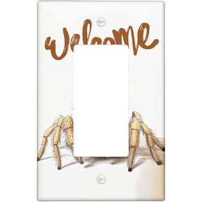Cute Kids Tarantula Decorative Light Switch Cover Plate 1 Gang Single Rocker, Cartoon Fun Spider Electrical Faceplate for Bedroom Bathroom Decor, Cool Insect Electrical Switchplate in Saudi Arabia