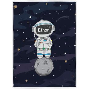 Personalized Gift Cute Sleep Baby Elephant Moon Star GreenCute Astronaut Space Stroller Canopy Replacement,40x50Inch