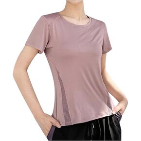 Workout Tops for Women Breathable Quick Dry Loose Fit T Shirt Outdoor Yoga Running Hiking Gym Tee Athletic Tops