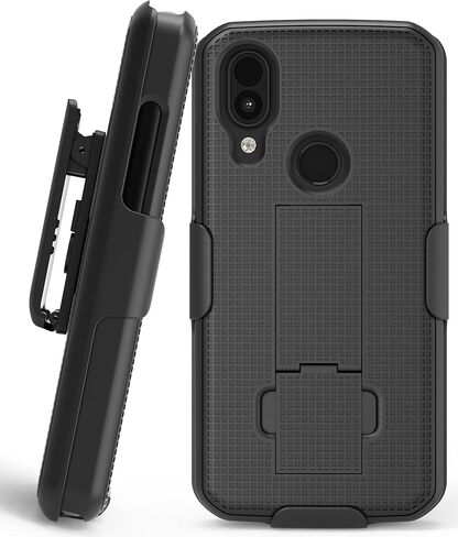 حافظة مع مشبك لهاتف CAT S62 PRO، هاتف Nakedcellphone [Hunter Camouflage] غطاء مسند مع [دوار/سقاطة] مجموعة حامل حزام الورك - تصميم شجرة مموهة برتقالية in Saudi Arabia