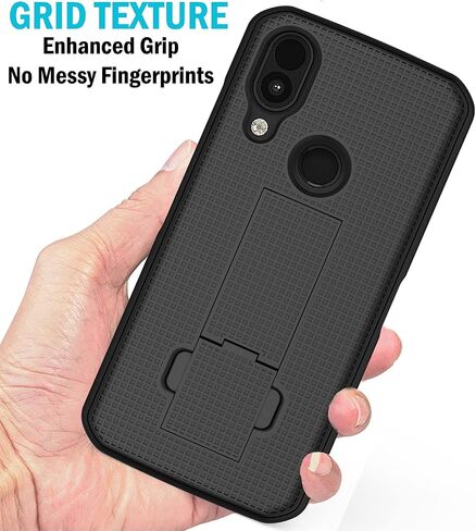 حافظة مع مشبك لهاتف CAT S62 PRO، هاتف Nakedcellphone [Hunter Camouflage] غطاء مسند مع [دوار/سقاطة] مجموعة حامل حزام الورك - تصميم شجرة مموهة برتقالية in Saudi Arabia