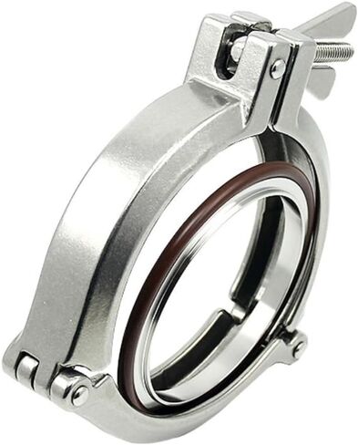 Aluminum Alloy Stainless Steel Vacuum Clamp Vise KF80 Three Stainless Steel Clamp + Gasket in Saudi Arabia