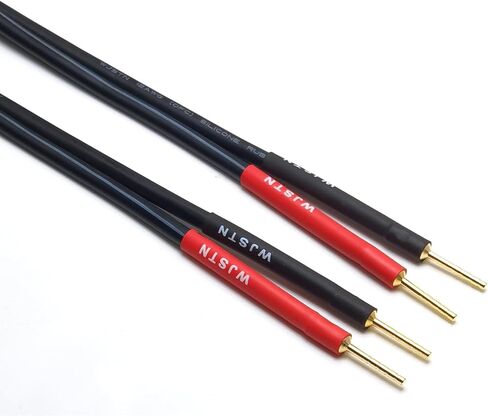 WJSTN RCA Female to 2 Pair Banana (4mm Banana) Plugs Adapter, 12AWG Speaker Audio Cable 2 Pack (6in) in Saudi Arabia