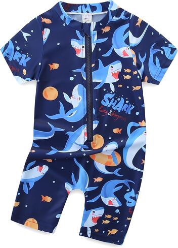 Baby Boy Swimsuit Toddler Bathing Suits for Boys Rash Guard Infant One Piece Zipper Summer Beach Swimwear in Saudi Arabia