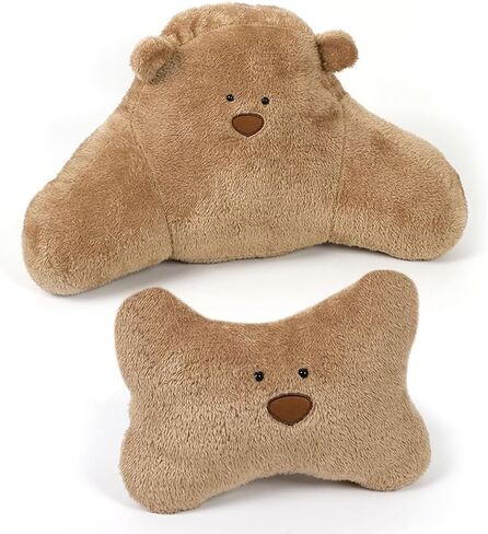 Car Headrest Pillow, Neck Rest Cushion Pillow, Plush Bear Doll Pillow, Soft Plush Bear Waist Pillow for Car Interior Accessories, Car Neckrest Pad Head Support Pillow in Saudi Arabia