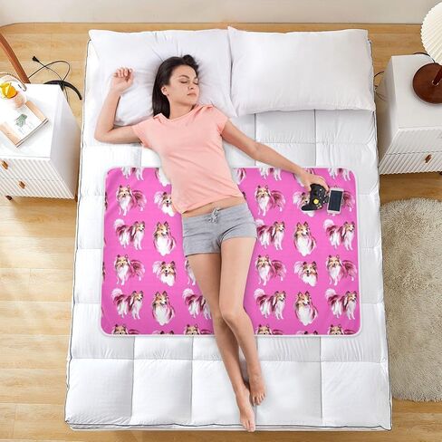 Shetland Sheepdog Dogs Hot Pink Extra Resable Devable Covers Cover Covers Bait Bight Usporbent Diaper Diaper Pad Plate Plateable Liners للأطفال الصغار ، 52 "L x 34" W in Kuwait