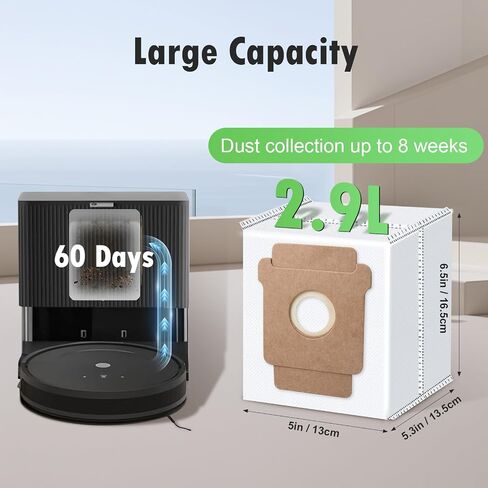 12 عبوة Q0520 حقيبة غبار بديلة متوافقة مع Irobot Roomba 2 robot Q052 ، 105 التحرير والسرد ، بالإضافة إلى 405 ، بالإضافة إلى 505 Combo Vacuum Cleaner ، Roomba Vacuum Facs Accessories in Kuwait