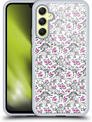 Head Case Designs Officially Licensed Micklyn Le Feuvre Cute Baby Elephant Animals Soft Gel Case [Military Grade Protection] Compatible with Samsung Galaxy A34 5G in Kuwait