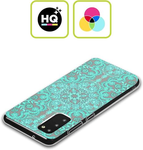 Head Case Designs Officially Licensed Micklyn Le Feuvre Mint Green and Aqua Floral Patterns Soft Gel Case [Military Grade Protection] Compatible with Samsung Galaxy A34 5G in Saudi Arabia