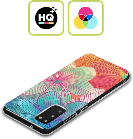 Head Case Designs Officially Licensed Micklyn Le Feuvre Evening Proteas Pink On Charcoal Florals 2 Gel Case [Military Grade Protection] Compatible with Samsung Galaxy A54 5G in Kuwait