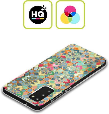 Head Case Designs Officially Licensed Micklyn Le Feuvre Hot Pink and Orange Moroccan Soft Gel Case [Military Grade Protection] Compatible with Samsung Galaxy A34 5G in Saudi Arabia