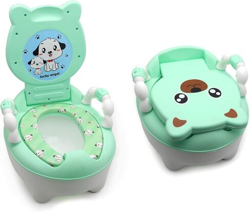 XKMT- Baby Kids Portable Blue Bear Portable Potty Training Toilet Seat With Pad Toddler Lovely Toilet Comfortable Soft Seat Stool Chair [P/N: ET-BABY003-BLUE] in Saudi Arabia