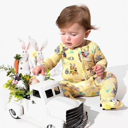 Bellabu Bear Paw Patrol Rayon from Bamboo Convertible Footie for Baby Boys & Girls in Kuwait