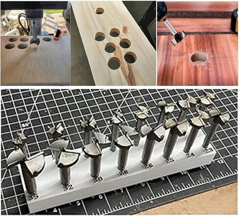 Meichoon Forstner Drill Bits 35mm Carbon Woodworking Tool Punching Bit Wood Slabs Flat Wing Drilling Hole Hinge Cemented Carbide Drilling Set in Saudi Arabia