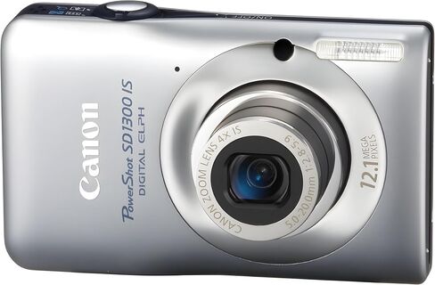 Canon PowerShot SD1300 هي 12.1 ميجابكسل الكاميرا الرقمية مع صورة مصورة بصرية عالية الزاوية 4x و Zoom و 2.7 بوصة LCD (الفضة) in Kuwait