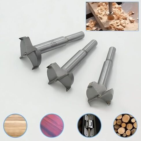 Meichoon Forstner Drill Bits 35mm Carbon Woodworking Tool Punching Bit Wood Slabs Flat Wing Drilling Hole Hinge Cemented Carbide Drilling Set in Saudi Arabia