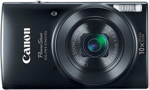 Canon Cameras US 1084C001 Canon PowerShot Elph 190 Digital Camera W/ 10x Zoom Pantical and Image Servination - Wi -Fi & NFC (Black) in Kuwait