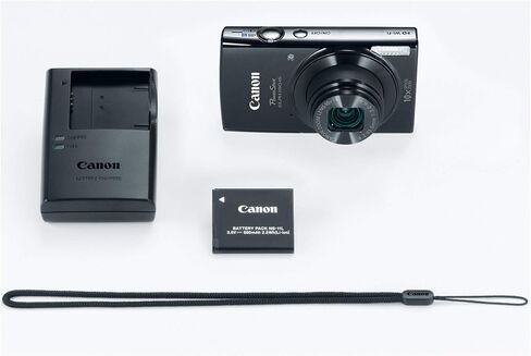 Canon Cameras US 1084C001 Canon PowerShot Elph 190 Digital Camera W/ 10x Zoom Pantical and Image Servination - Wi -Fi & NFC (Black) in Kuwait
