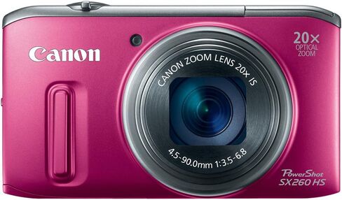 Canon PowerShot SX260 HS 12.1 MP CMOS DIGITAL CAMERA مع 20x صورة مثبتة على ZOOM 25MM زاوية واسعة الزاوية و 1080 بكسل HD الفيديو (أسود) in Kuwait
