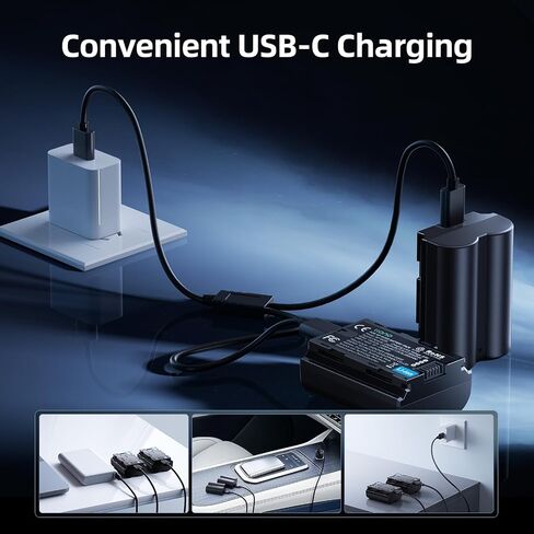 llano USB-C NP-W235 Battery for Fujifilm XT5, XT4, GFX100RF, VG-XT4, X-S20, GFX100S, GFX50S II, X-H2S, X-H2 Cameras, 2400mAh Huge Capacity, Fully decoded, 2.8H Full Charged, Black in Saudi Arabia