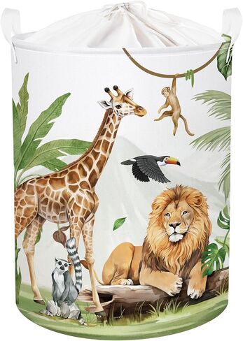 Safari Animals Baby Laundry Laundry Leamper Clapplapsible Storage Storage Storage Basking Lion Boys Boys Girls Girl in Kuwait