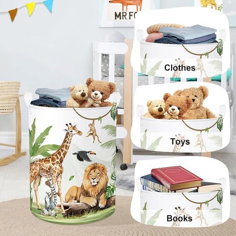 Safari Animals Baby Laundry Laundry Leamper Clapplapsible Storage Storage Storage Basking Lion Boys Boys Girls Girl in Kuwait