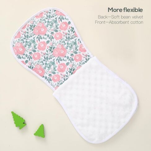 5 Pack Baby Soft and Absorbent Unisex Burp Cloths (Pink-hh) in Saudi Arabia