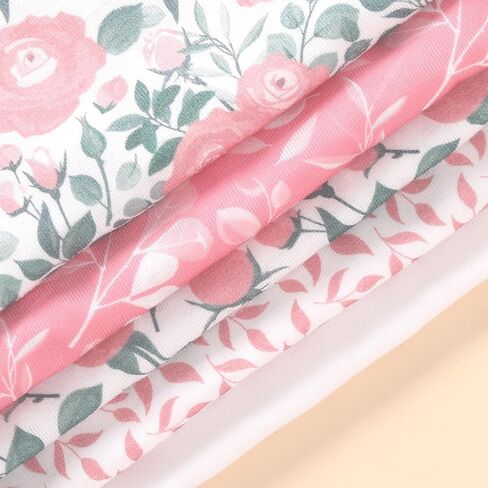 5 Pack Baby Soft and Absorbent Unisex Burp Cloths (Pink-hh) in Saudi Arabia