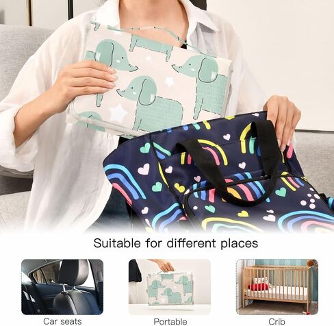 Portable Diaper Changing Pad,Waterproof Foldable Baby Changing Mat Travel Diaper Change Mat Changing Pads for Baby Newborn Gifts Large in Kuwait