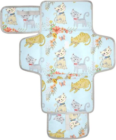 Portable Diaper Changing Pad,Waterproof Foldable Baby Changing Mat Travel Diaper Change Mat Changing Pads for Baby Newborn Gifts Large in Kuwait