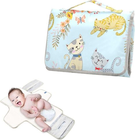 Portable Diaper Changing Pad,Waterproof Foldable Baby Changing Mat Travel Diaper Change Mat Changing Pads for Baby Newborn Gifts Large in Kuwait