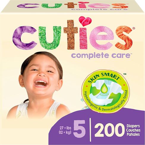 Cuties | Skin Smart و Extorbent و Hypoallergenic Diapers مع علامات تبويب مرنة وآمنة | الحجم 7 | 80 العد in Kuwait