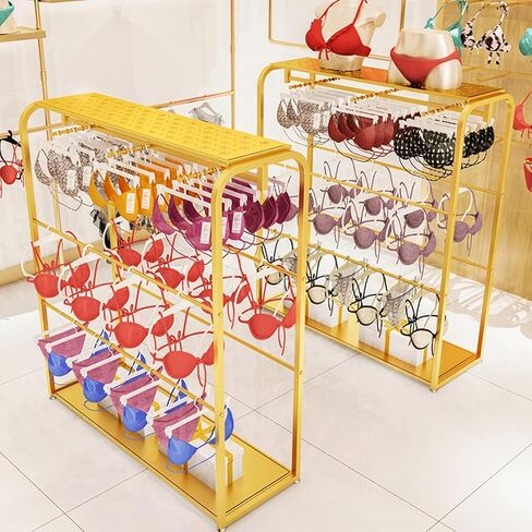 Clothing Store Underwear Rack, Modern Shop Boutiques Commercial Shelves, Scarf PantiesLingerie Socks Slippers Shorts Accessories Retail Display Racks, Storage Garment Shelf (Color : White, in Saudi Arabia