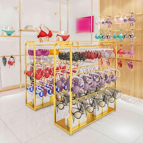 Clothing Store Underwear Rack, Modern Shop Boutiques Commercial Shelves, Scarf PantiesLingerie Socks Slippers Shorts Accessories Retail Display Racks, Storage Garment Shelf (Color : White, in Saudi Arabia