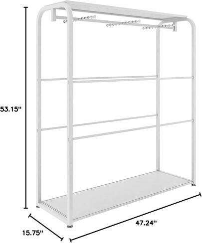 Clothing Store Underwear Rack, Modern Shop Boutiques Commercial Shelves, Scarf PantiesLingerie Socks Slippers Shorts Accessories Retail Display Racks, Storage Garment Shelf (Color : White, in Saudi Arabia