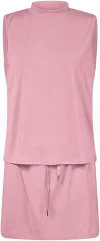 Womens Two Piece Sets Sleeveless Top and Tennis Skorts, Sleeve Tshirt And Tennis Skort Dressy Cotton Matching Sweatsuits in Saudi Arabia