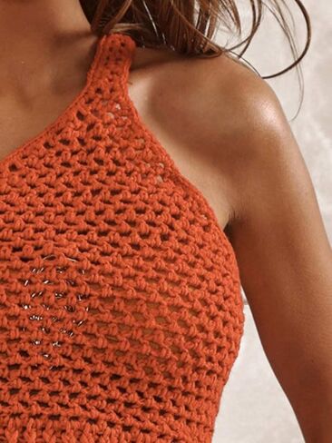 swimsuit coverup for women Asymmetrical Neck Crop Top Boho Cute Sexy Swimwear Cover Up in Saudi Arabia
