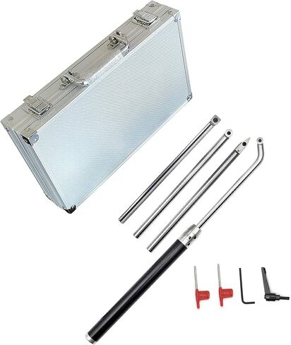 Tipped Wood Turning Tools Set, Interchangeable Aluminum Alloy Grip Handle and Latest Lathe Rougher Finisher Swan Neck Hollowing Toolswith Diamond Round Square Carbide Inserts, 7 Pcs in Saudi Arabia