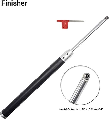 Tipped Wood Turning Tools Set, Interchangeable Aluminum Alloy Grip Handle and Latest Lathe Rougher Finisher Swan Neck Hollowing Toolswith Diamond Round Square Carbide Inserts, 7 Pcs in Saudi Arabia