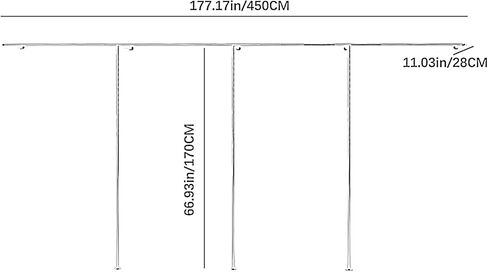 Boutique Clothes Rack, Wall Mounted Garment Racks, Clothing Store Hanging System, Retail Display Racks, Stainless Steel Pipe Shirts Dress Suit Storage Commercial Shelves (Color : Silver, Si in Saudi Arabia
