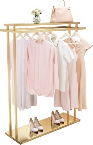 Coat Rack Stand Clothes Rack Stand, Multifunctional Garment Rack, Portable Suits Scarves Handbag Shoe Storage Holder, Hall Entryway Bedroom Store Large Capacity Frame Organizer (Color : Blac in Saudi Arabia