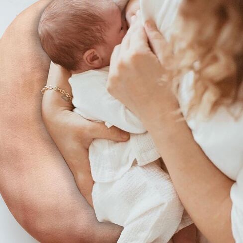 Nursing Pillow with 2 Piece Removable Ultra Soft&Stretchy Cover,Nursing Pillows for Breastfeeding,Tummy time and Baby Sitting Support,Deer Pattern in Kuwait