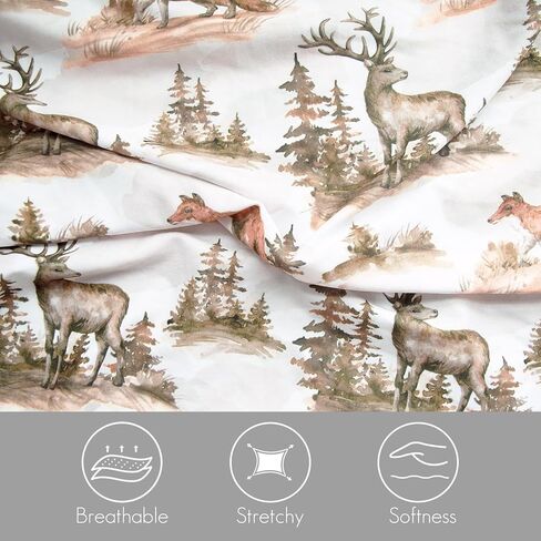 Nursing Pillow with 2 Piece Removable Ultra Soft&Stretchy Cover,Nursing Pillows for Breastfeeding,Tummy time and Baby Sitting Support,Deer Pattern in Kuwait