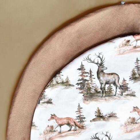 Nursing Pillow with 2 Piece Removable Ultra Soft&Stretchy Cover,Nursing Pillows for Breastfeeding,Tummy time and Baby Sitting Support,Deer Pattern in Kuwait