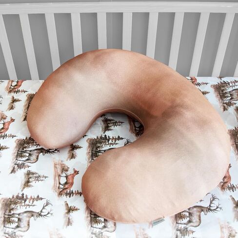 Nursing Pillow with 2 Piece Removable Ultra Soft&Stretchy Cover,Nursing Pillows for Breastfeeding,Tummy time and Baby Sitting Support,Deer Pattern in Kuwait
