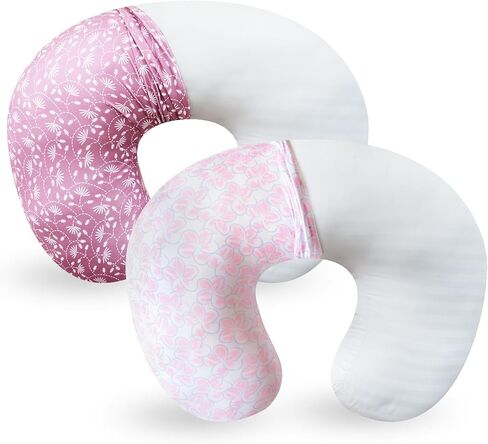 Nursing Pillow with 2 Piece Removable Ultra Soft&Stretchy Cover,Nursing Pillows for Breastfeeding,Tummy time and Baby Sitting Support,Deer Pattern in Kuwait