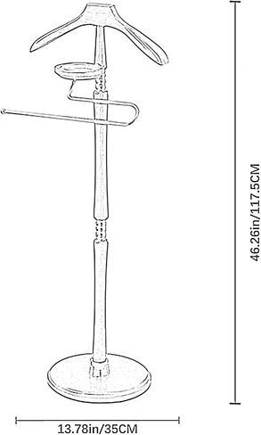 Coat Rack Stand Clothes Rack Stand, Retro Garment Rack, Portable Pants Tie Suits Jewelry Clothes Storage Holder, Ideal for Hall Bedroom Entryway Office, Organiser (Size : 13.78x46.26in) in Saudi Arabia