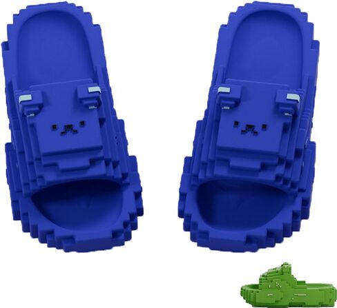 Pixel Style Cartoon Slippers, Cute Pixel Bear Summer Flip Flops, Cartoon Slippers for adult in Saudi Arabia