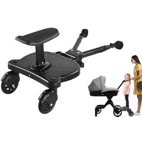 2 in 1 Sit and Stand Buggy Wheeled Board Suitable for Most Brands of Strollers,Stroller Board Attachment for Toddler 3-7 Years Old