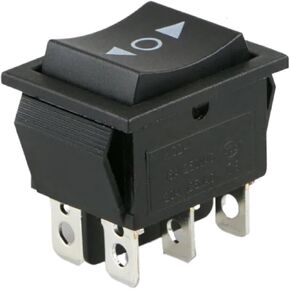 2-Pack 6 PIN DPDT Double Pole Double Throw 20 Amp Momentary Rocker Switch Waterproof Momentary Push Button Switch
